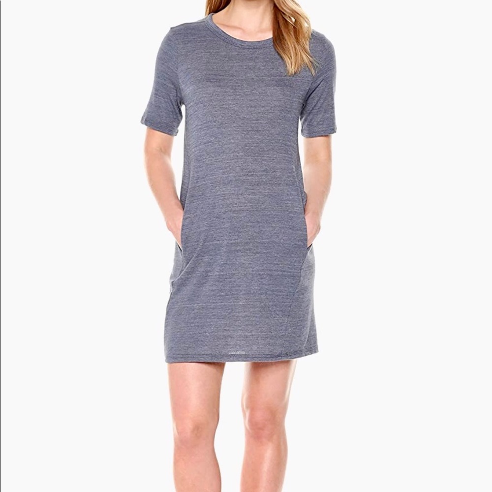 Synergy Gray Organic Dress W/ Front Pockets Size Small